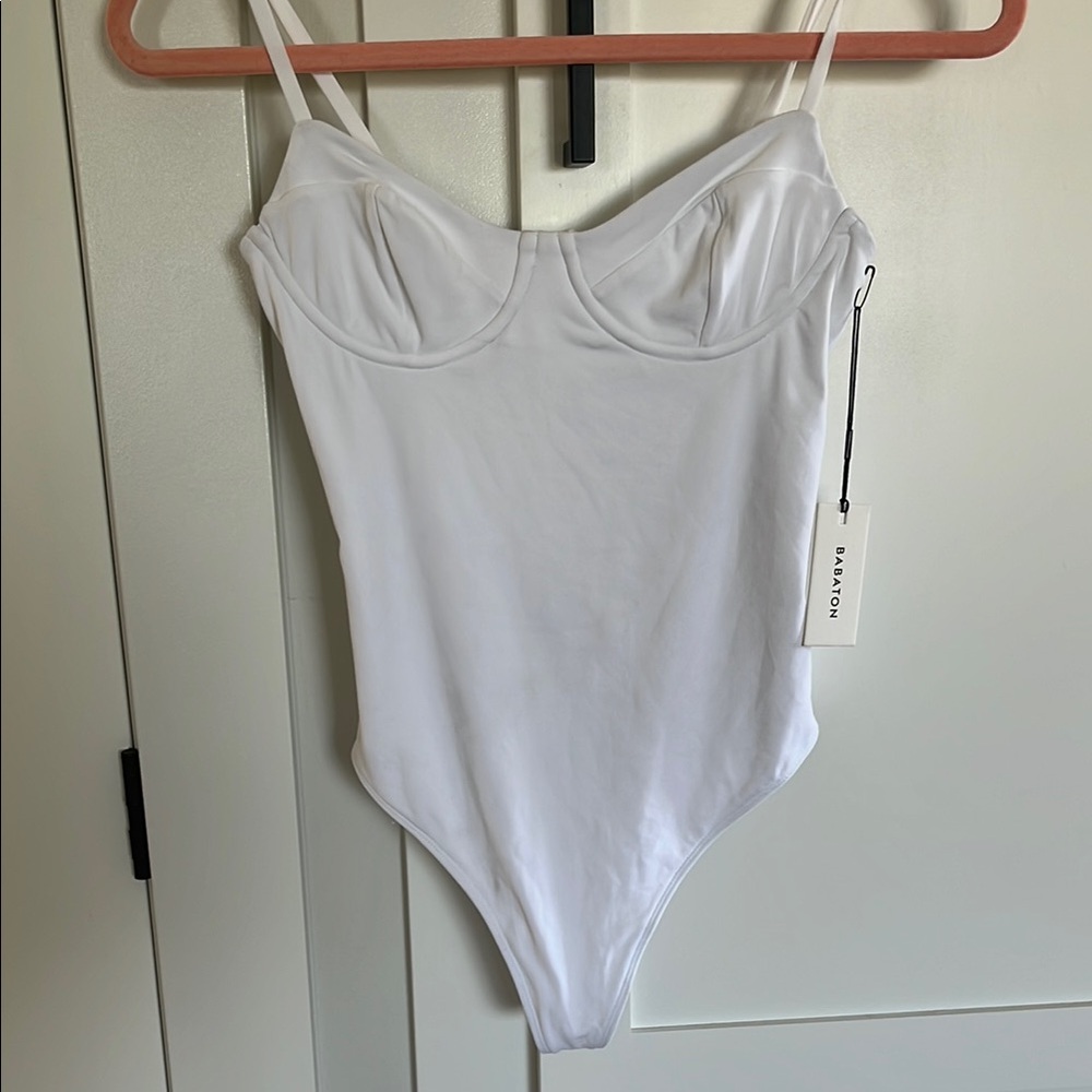 Babaton White Bodysuit